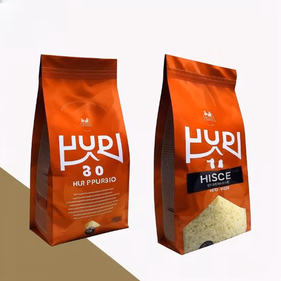 Sac d'emballage de boissons solides à fond carré Quad Seal avec fermeture à glissière Pochette en plastique d'emballage alimentaire avec fermeture à glissière